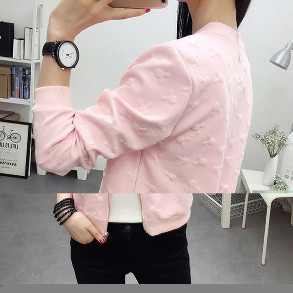 women's jackets baseball uniform long sleeve basic coats 2021 autumn bomber jacket female korean fashion casual short women, Black;brown
women's jackets baseball uniform long sleeve basic coats 2021 autumn bomber jacket female korean fashion casual short women, Black;brown