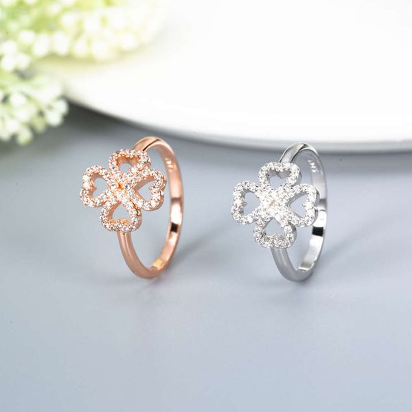 korean rose gold lucky clover love petal white copper diamond ring valentine's day gift, Black
korean rose gold lucky clover love petal white copper diamond ring valentine's day gift, Black