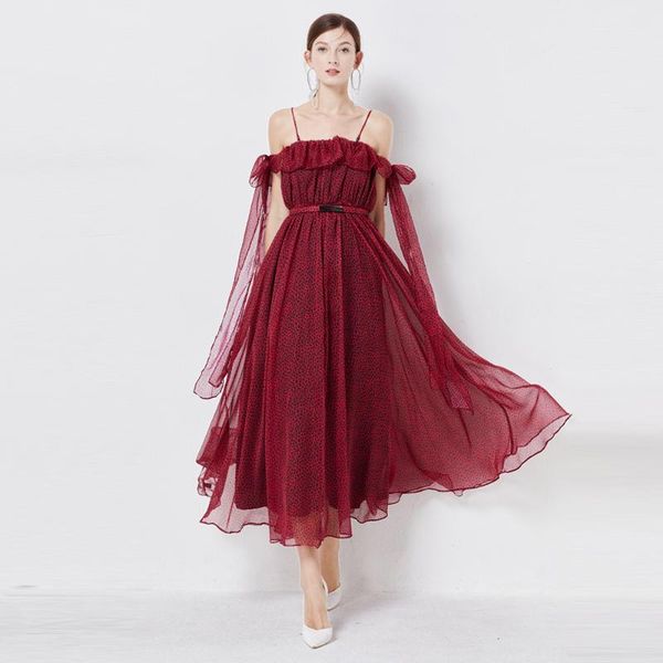 casual dresses banulin women runway off shoulder adjustable spaghetti strap ruffles red leopard print long party holiday dress, Black;gray
casual dresses banulin women runway off shoulder adjustable spaghetti strap ruffles red leopard print long party holiday dress, Black;gray