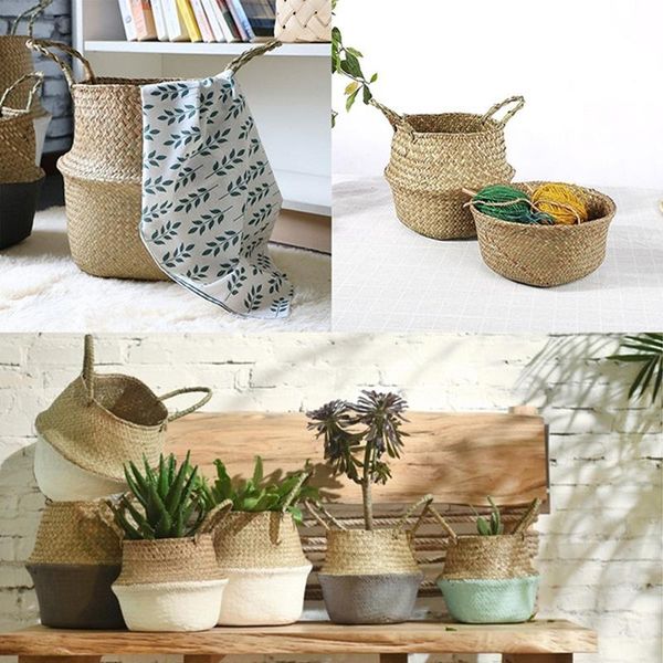 storage baskets 1pc organizer basket foldable rattan boho style natural handmade home decor gardening decoration
storage baskets 1pc organizer basket foldable rattan boho style natural handmade home decor gardening decoration