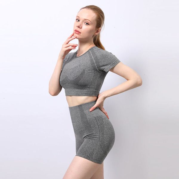 women's tracksuits tracksuitswomen's running short sleeve seamless suit tight yoga shorts set 85fn, Gray
women's tracksuits tracksuitswomen's running short sleeve seamless suit tight yoga shorts set 85fn, Gray