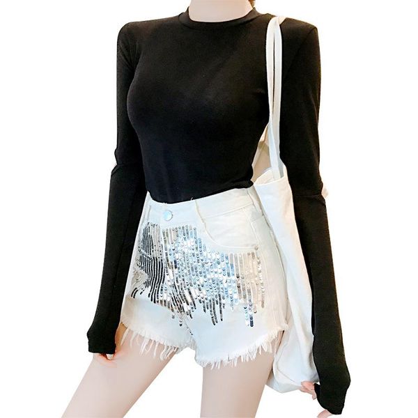 women jeans summer heavy industry sequins embroidered golden sparkling beads wide legs shorts high waist women's, Blue
women jeans summer heavy industry sequins embroidered golden sparkling beads wide legs shorts high waist women's, Blue