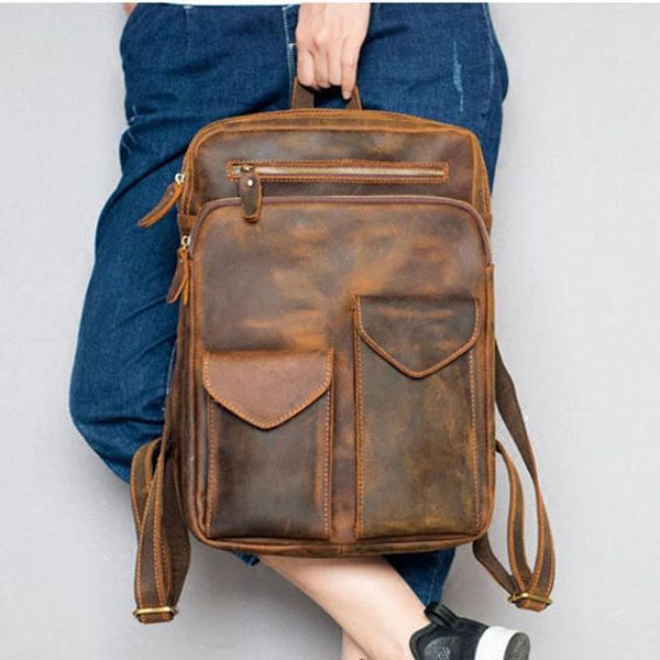 backpack durable horse oli genuine leather men's real shoulder bag travel waterproof head cream
backpack durable horse oli genuine leather men's real shoulder bag travel waterproof head cream