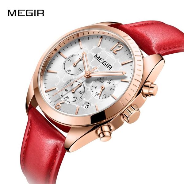 wristwatches megir luxury auto date quartz ladies watch leather fashion women clock watches band chronograph, Slivery;brown
wristwatches megir luxury auto date quartz ladies watch leather fashion women clock watches band chronograph, Slivery;brown