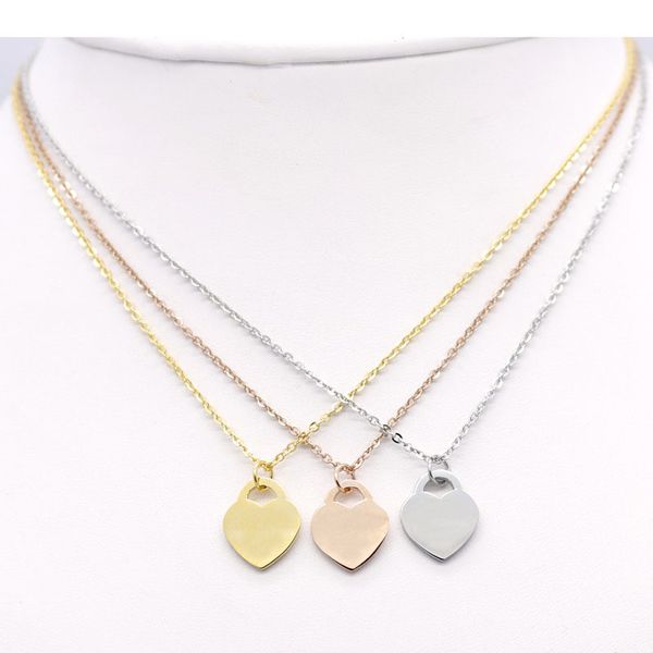 stainless steel fashion heart-shaped tag necklace short female jewelry 18k gold titanium peach heart pendant necklaces for women, Silver
stainless steel fashion heart-shaped tag necklace short female jewelry 18k gold titanium peach heart pendant necklaces for women, Silver