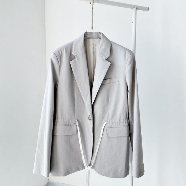 basic 2021ss fashion linen cotton blazer single button drawstring waist flap pockets long sleeves suit coat women's suits & blazers, White;black
basic 2021ss fashion linen cotton blazer single button drawstring waist flap pockets long sleeves suit coat women's suits & blazers, White;black