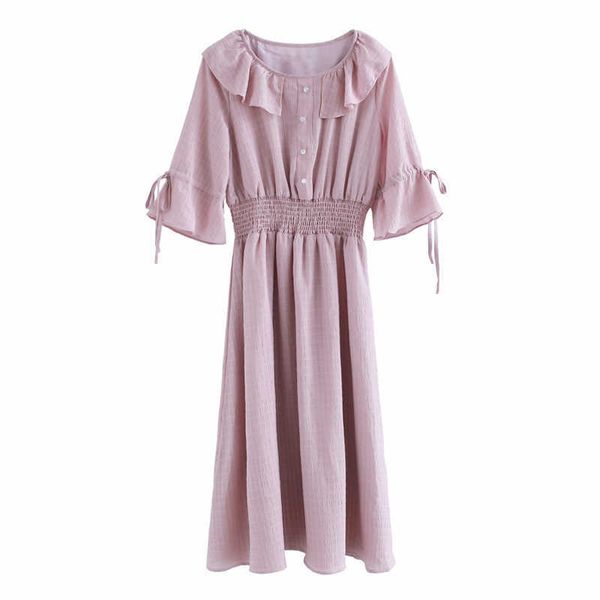 perhaps u pink o neck plaid 3/4 flare sleeve ruffle midi dress button empire casual d0558 210529, Black;gray
perhaps u pink o neck plaid 3/4 flare sleeve ruffle midi dress button empire casual d0558 210529, Black;gray