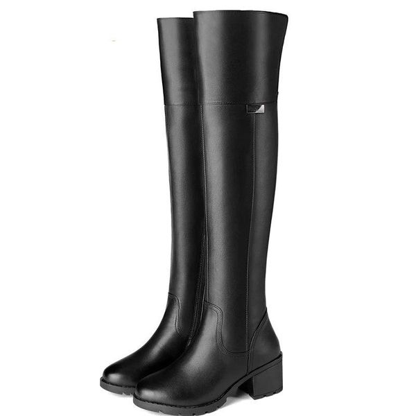 boots winter thigh high women 2021 genuine leather thick sole motorcycle warm wool over the knee, Black
boots winter thigh high women 2021 genuine leather thick sole motorcycle warm wool over the knee, Black