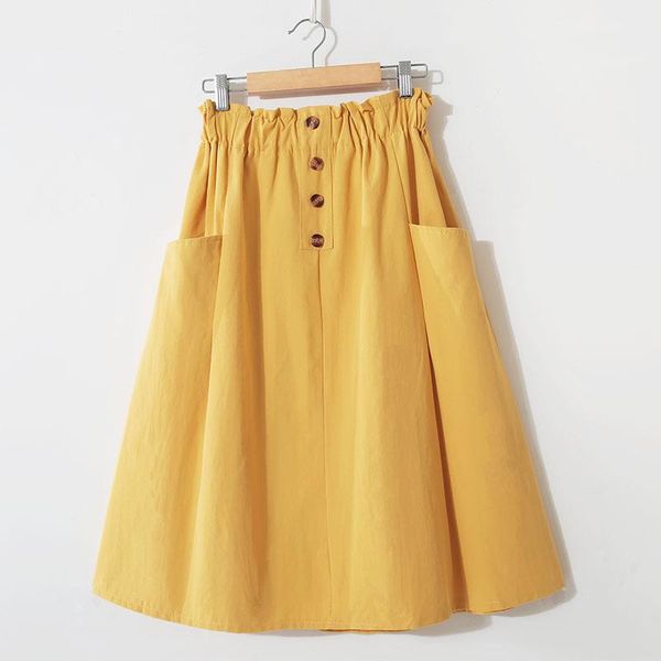 skirts korean women casual skirt 2021 summer solid high waist double pocket fashion button a-line female elastic, Black
skirts korean women casual skirt 2021 summer solid high waist double pocket fashion button a-line female elastic, Black