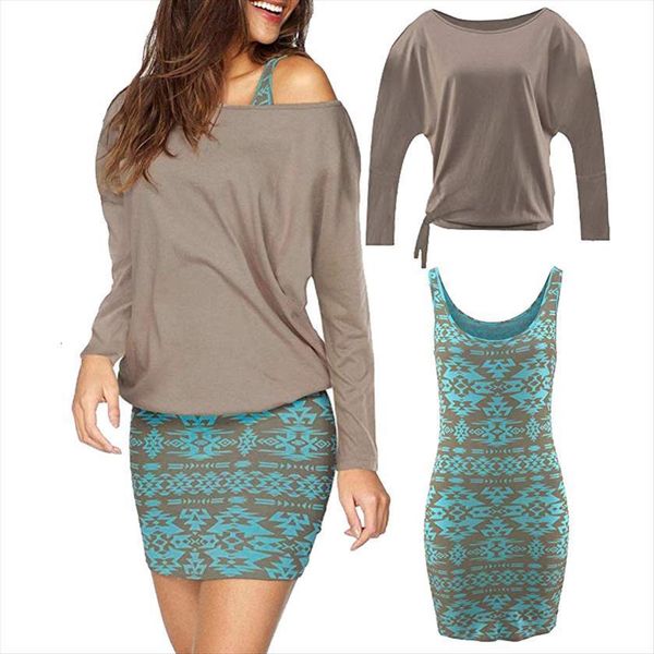slim dress 2 piece womens tracksuits set printing two pieces dresses spring and summer ensemble femme clothes for j41305, Gray
slim dress 2 piece womens tracksuits set printing two pieces dresses spring and summer ensemble femme clothes for j41305, Gray
