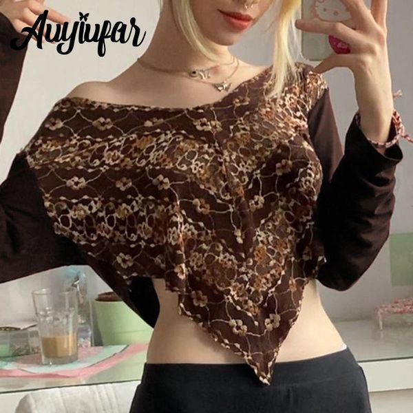 women's t-shirt auyiufar retro brown floral pattern long sleeve fairy grunge cropped patchwork lace tees aesthetic y2k autumn t shi, White
women's t-shirt auyiufar retro brown floral pattern long sleeve fairy grunge cropped patchwork lace tees aesthetic y2k autumn t shi, White
