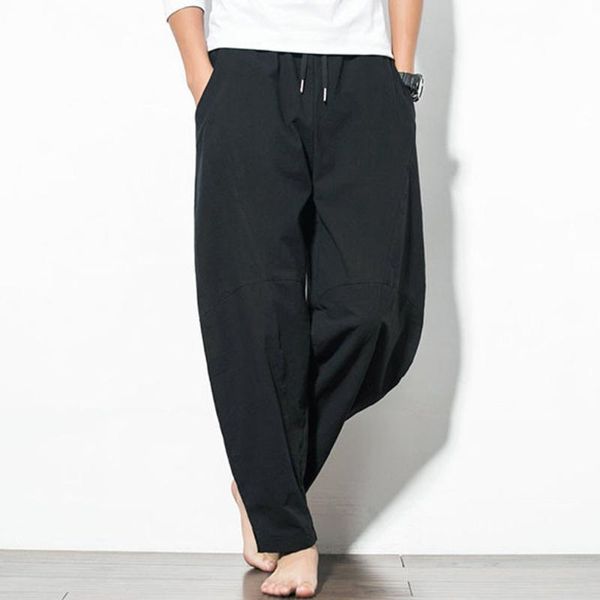 men's pants 2021 cotton linen loose male summer casual solid color trousers plus size fitness streetwear m-5xl, Black
men's pants 2021 cotton linen loose male summer casual solid color trousers plus size fitness streetwear m-5xl, Black