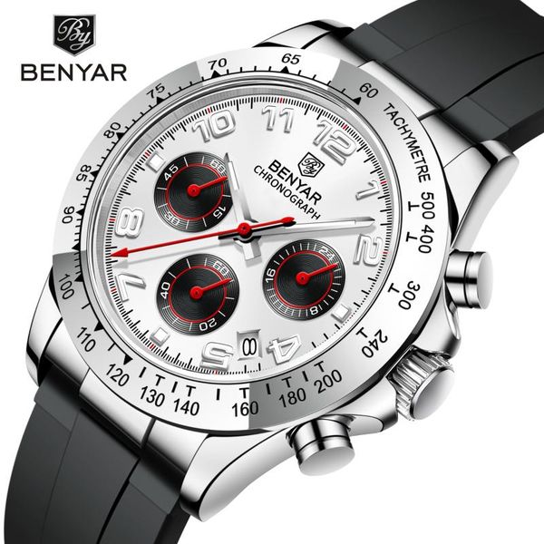 wristwatches benyar luxury men quartz brand stainless steel chronograph 30m waterproof sports watch for reloj hombre, Slivery;brown
wristwatches benyar luxury men quartz brand stainless steel chronograph 30m waterproof sports watch for reloj hombre, Slivery;brown