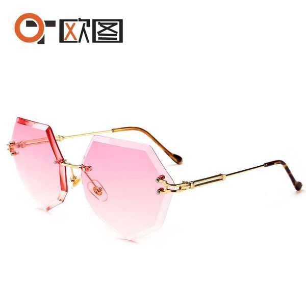fashion sunglasses frames trend polygon octagonal frameless women's gradual change ocean film color 6519, Black
fashion sunglasses frames trend polygon octagonal frameless women's gradual change ocean film color 6519, Black
