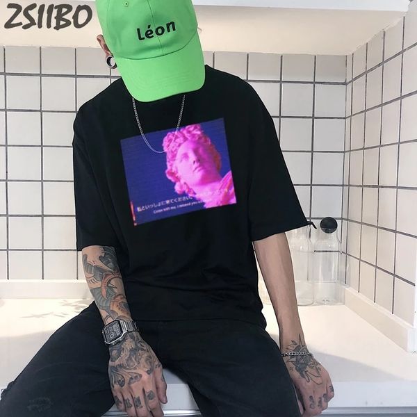 funny men's t shirt vaporwave michelangelo statue david print harajuku short sleeve tshirt casual t-shirt men tees, White;black
funny men's t shirt vaporwave michelangelo statue david print harajuku short sleeve tshirt casual t-shirt men tees, White;black