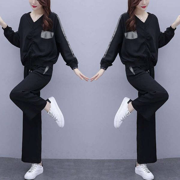 sports tracksuits leisure women's suit autumn slim big size foreign style two piece set, Gray
sports tracksuits leisure women's suit autumn slim big size foreign style two piece set, Gray