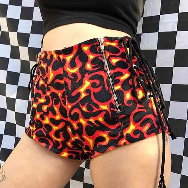 harajuku womens shorts fire print double zipper high waist slim strap casual shorts for female summer fashion tumblr, White;black
harajuku womens shorts fire print double zipper high waist slim strap casual shorts for female summer fashion tumblr, White;black
