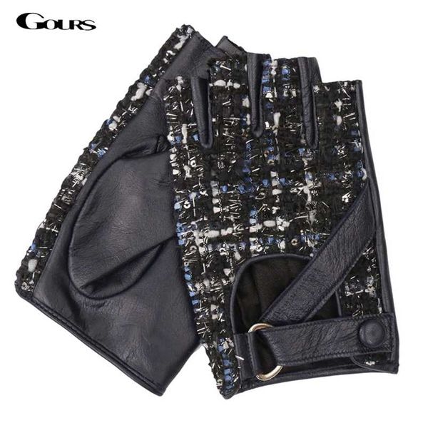 gours fall and winter women' genuine leather gloves light grey navy blue goatskin fingerless gloves fashion gsl030 220112, Blue;gray
gours fall and winter women' genuine leather gloves light grey navy blue goatskin fingerless gloves fashion gsl030 220112, Blue;gray