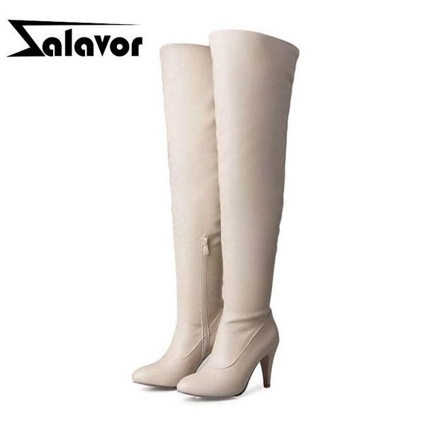 boots zalaver plus size 31-46 stretch thigh high women pointed toe heels casual zipper over the knee shoes, Black
boots zalaver plus size 31-46 stretch thigh high women pointed toe heels casual zipper over the knee shoes, Black