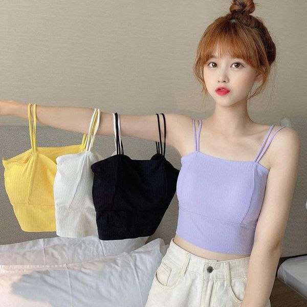 camisoles & tanks women seamless vest wireless crop sports camisole fashion solid color underwear ladies tube, Black;white
camisoles & tanks women seamless vest wireless crop sports camisole fashion solid color underwear ladies tube, Black;white