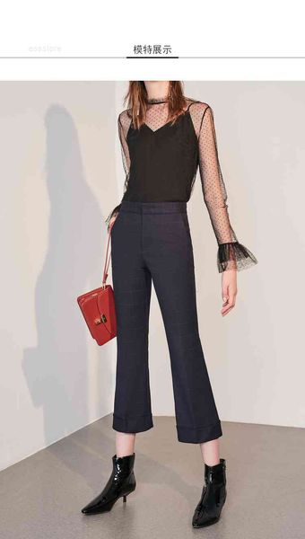 pants trousers buy it now korean original d spring and summer women's dark grid arm in shi bell bottoms 1161, Black;white 
pants trousers buy it now korean original d spring and summer women's dark grid arm in shi bell bottoms 1161, Black;white