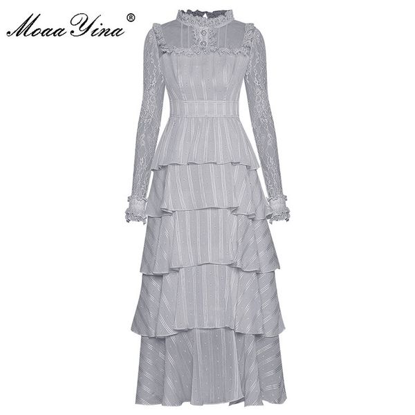 fashion runway dress spring women dress lace stand collar mesh long sleeve cascading ruffle elegant party cake dresses 210524, Black;gray
fashion runway dress spring women dress lace stand collar mesh long sleeve cascading ruffle elegant party cake dresses 210524, Black;gray