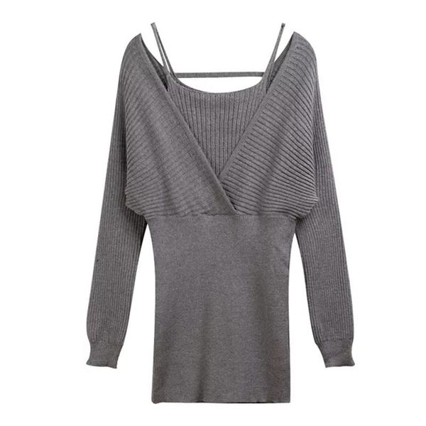 spring 2021 knitted skirt ladies solid color fake two-piece hip wrap slim fit high collar long sleeves dress women's sweaters, White;black
spring 2021 knitted skirt ladies solid color fake two-piece hip wrap slim fit high collar long sleeves dress women's sweaters, White;black