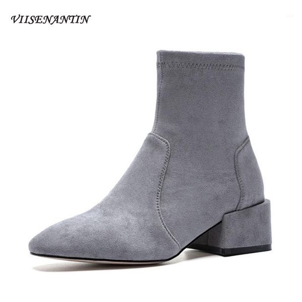 boots spring autumn ankle female british style stretch thin round toe mid-heel thick heel chic short women1, Black
boots spring autumn ankle female british style stretch thin round toe mid-heel thick heel chic short women1, Black