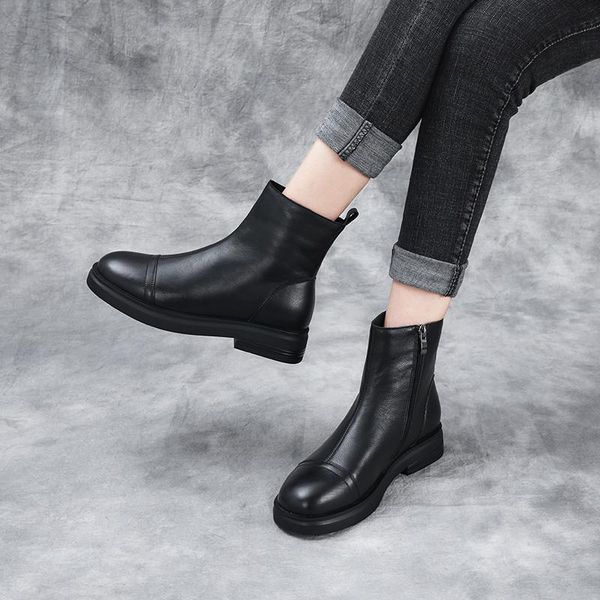 boots 2021 autumn winter handsome ankle women wild breathable short simple fashionable zipper motorcycle woman, Black
boots 2021 autumn winter handsome ankle women wild breathable short simple fashionable zipper motorcycle woman, Black
