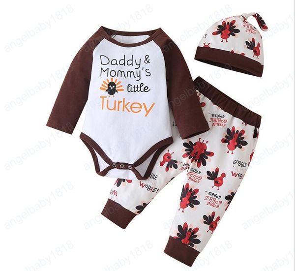 girl boy clothing set turkey print romper + stripped pants+hat autumn cotton soft kids clothes three piece sets 0-24 months, White
girl boy clothing set turkey print romper + stripped pants+hat autumn cotton soft kids clothes three piece sets 0-24 months, White