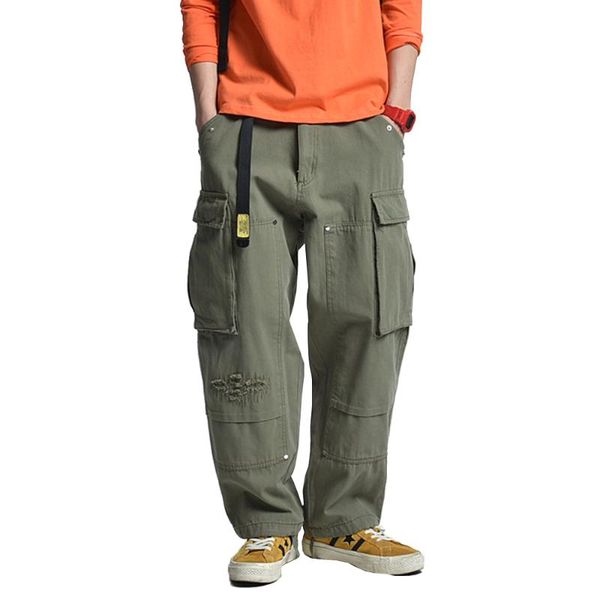 multi-pocket cargo pants mens safari style ripped loose straight military fatigue distressed trousers men men's, Black
multi-pocket cargo pants mens safari style ripped loose straight military fatigue distressed trousers men men's, Black