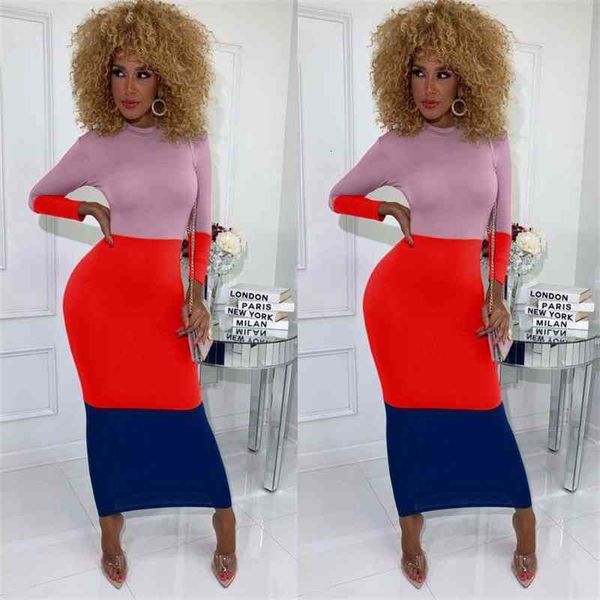 casual fashion women contrast color patchwork female's o-neck full sleeves ny bodycon ankle-length es autumn, Black;gray
casual fashion women contrast color patchwork female's o-neck full sleeves ny bodycon ankle-length es autumn, Black;gray