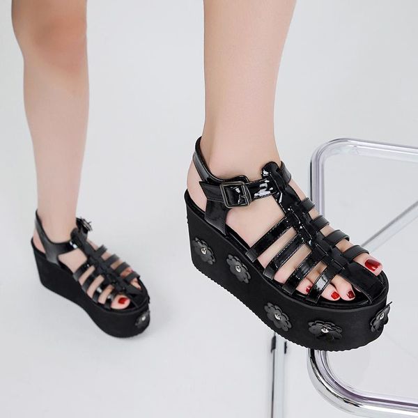 dress shoes women's platform gladiator sandals women party woman wedges high heels summer flower demonia, Black
dress shoes women's platform gladiator sandals women party woman wedges high heels summer flower demonia, Black