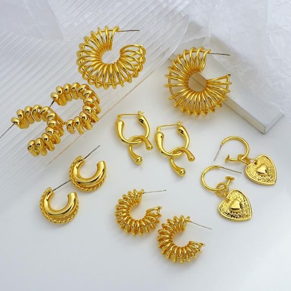 hoop & huggie aensoa fashion vintage gold color cooper earrings for women simple geometric round circle huggies metal 2021 trend, Golden;silver
hoop & huggie aensoa fashion vintage gold color cooper earrings for women simple geometric round circle huggies metal 2021 trend, Golden;silver