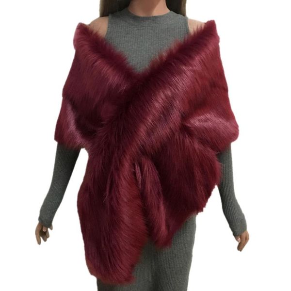 women's fur & faux winter luxury coat shawl wraps for wedding party warm cape, Black
women's fur & faux winter luxury coat shawl wraps for wedding party warm cape, Black
