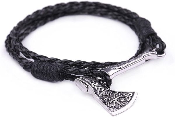 charm bracelets valknut axe wrap bracelet helm of awe amulet norse viking for men, Golden;silver
charm bracelets valknut axe wrap bracelet helm of awe amulet norse viking for men, Golden;silver