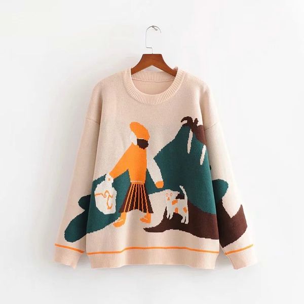 sweaters autumn winter women knit sweater o-neck cartoon chic fashion pullover casual femme vetement ropa mujer, White;black
sweaters autumn winter women knit sweater o-neck cartoon chic fashion pullover casual femme vetement ropa mujer, White;black