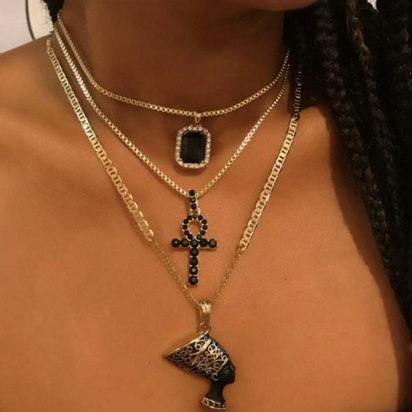 european and american fashion nightclub cross head portrait women's pendant necklace necklaces, Silver
european and american fashion nightclub cross head portrait women's pendant necklace necklaces, Silver