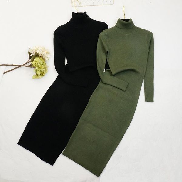 casual dresses autumn winter women knitted dress buttons turtleneck sweater lady slim bodycon long sleeve bottoming vestidos, Black;gray
casual dresses autumn winter women knitted dress buttons turtleneck sweater lady slim bodycon long sleeve bottoming vestidos, Black;gray