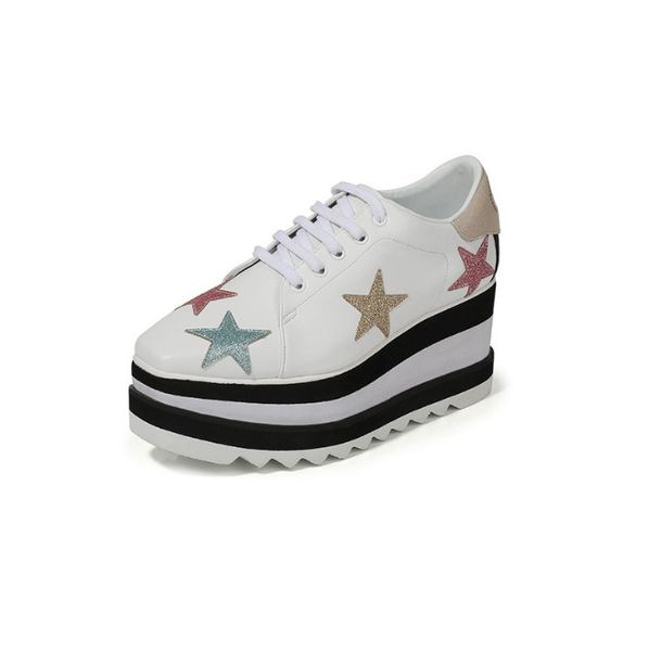 women star real leather boots square platform slope thick stella britt shoes elyse brushed derbys wedge lace-up fashion shoe 33-41 with box, Black
women star real leather boots square platform slope thick stella britt shoes elyse brushed derbys wedge lace-up fashion shoe 33-41 with box, Black