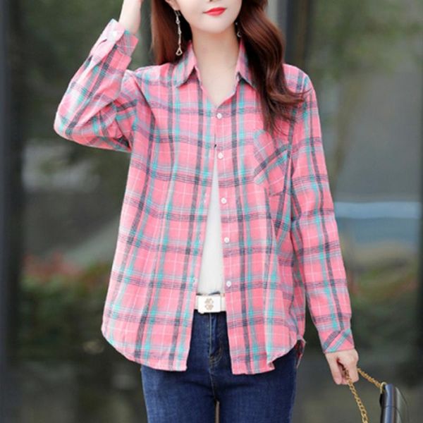 women's jackets tsacte long-sleeved square collar shirt spring 2021 design sense small plaid blouse jacket women, Black;brown
women's jackets tsacte long-sleeved square collar shirt spring 2021 design sense small plaid blouse jacket women, Black;brown