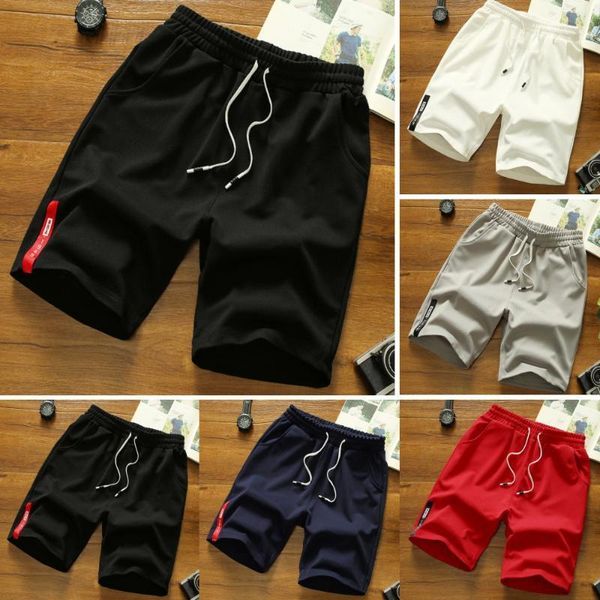 men's shorts men casual wide sports beach cropped with drawstring summer large sizes, White;black
men's shorts men casual wide sports beach cropped with drawstring summer large sizes, White;black