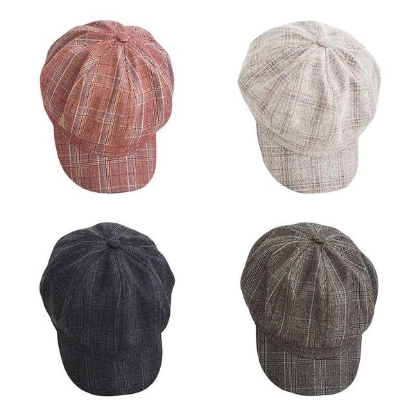 retro plaid octagonal hat casual artist british style berets painter hat newsboy autumn and winter new fashion women, Blue;gray
retro plaid octagonal hat casual artist british style berets painter hat newsboy autumn and winter new fashion women, Blue;gray