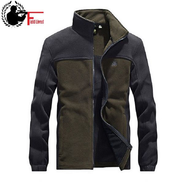 military tactical fleece hoodie zipper jacket men patchwork designer brand jacket male coat cardigan black plus size 3xl 4xl 210518, Black;brown 
military tactical fleece hoodie zipper jacket men patchwork designer brand jacket male coat cardigan black plus size 3xl 4xl 210518, Black;brown