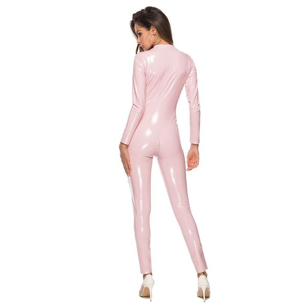 women's jumpsuits & rompers womens black long sleeve shiny pu bod280a, Black;white
women's jumpsuits & rompers womens black long sleeve shiny pu bod280a, Black;white