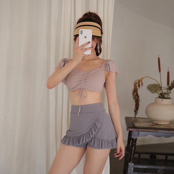 one-piece suits ruffle bandage swimsuit push up padded swimwear solid high waist bikinis retro korea style two-piece beach bathsuit women
one-piece suits ruffle bandage swimsuit push up padded swimwear solid high waist bikinis retro korea style two-piece beach bathsuit women