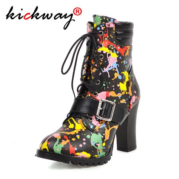 boots print flowers pu leather women ankle lace up round toe footwear thick high heels female boot shoes 2021 booties shoe, Black
boots print flowers pu leather women ankle lace up round toe footwear thick high heels female boot shoes 2021 booties shoe, Black