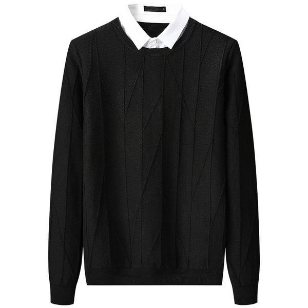 men's sweaters 2021 winter fashion fake two shirt collar sweater male long sleeve pullovers men thick warm casual knitted o137, White;black
men's sweaters 2021 winter fashion fake two shirt collar sweater male long sleeve pullovers men thick warm casual knitted o137, White;black