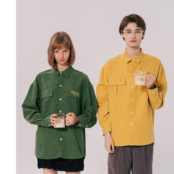 men's casual shirts 2021 trend men solid korean college style loose male shirt spring couple oversize long sleeve turn-down, White;black
men's casual shirts 2021 trend men solid korean college style loose male shirt spring couple oversize long sleeve turn-down, White;black