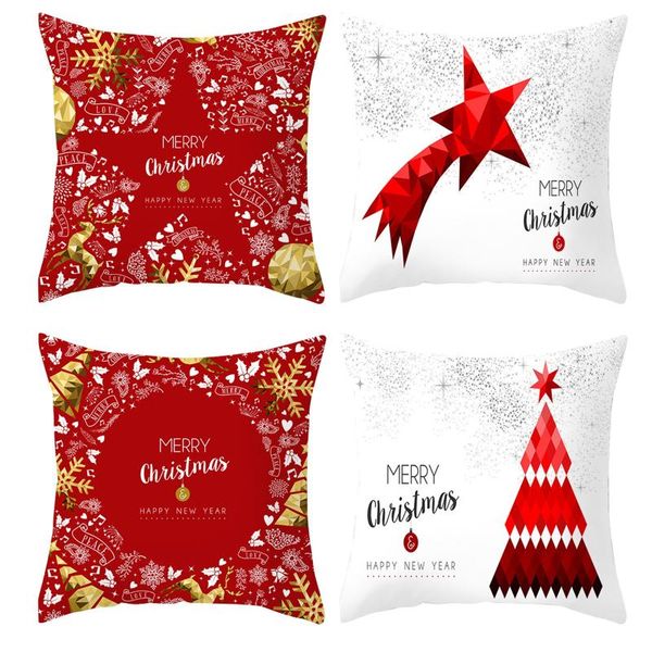 pillow case 4pcs/set 45x45cm pillowcase merry christmas decor for home 2021 ornaments cushion cover year 2022 noel xmas gift 
pillow case 4pcs/set 45x45cm pillowcase merry christmas decor for home 2021 ornaments cushion cover year 2022 noel xmas gift